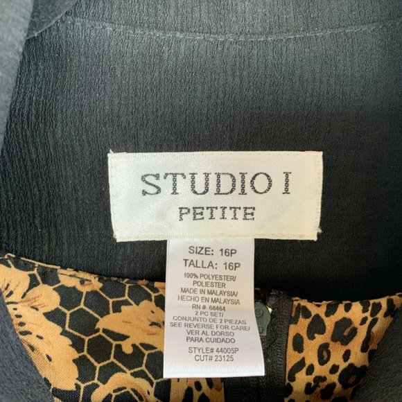 Studio I NEW Women Two‎ Piece Dress Set Size 16 Pet - Picture 3 of 8